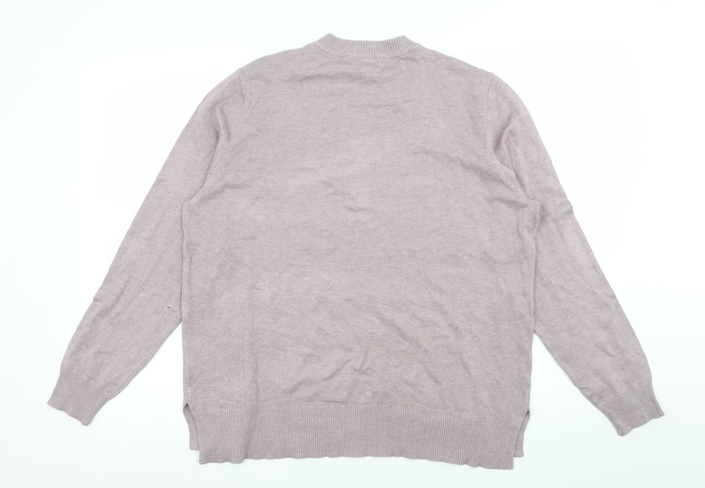 H&M Womens Purple  Knit Pullover Jumper Size L
