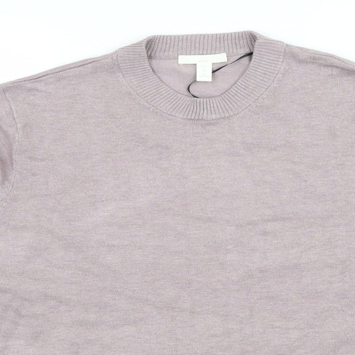 H&M Womens Purple  Knit Pullover Jumper Size L