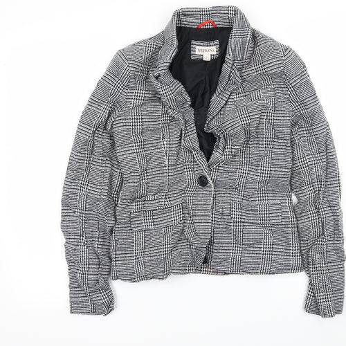 Merona Womens Black Houndstooth  Jacket Blazer Size S