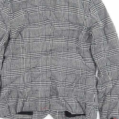 Merona Womens Black Houndstooth  Jacket Blazer Size S