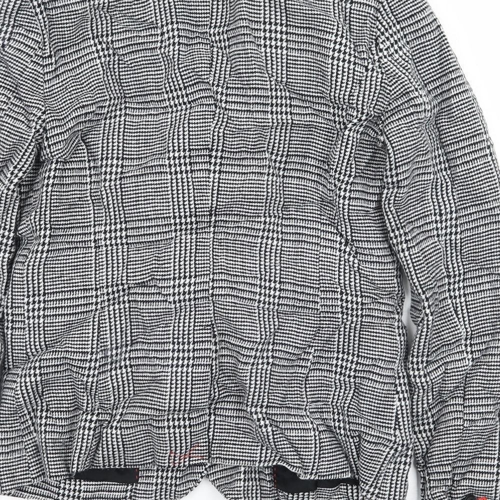 Merona Womens Black Houndstooth  Jacket Blazer Size S