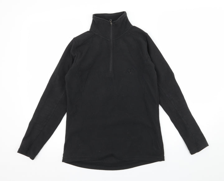Technicals Womens Black Fleece Pullover Sweatshirt Size 8