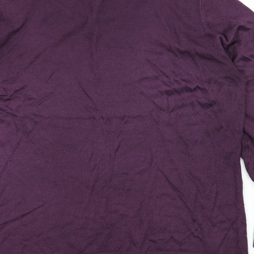 Prewor Womens Purple  Knit Pullover Jumper Size 12