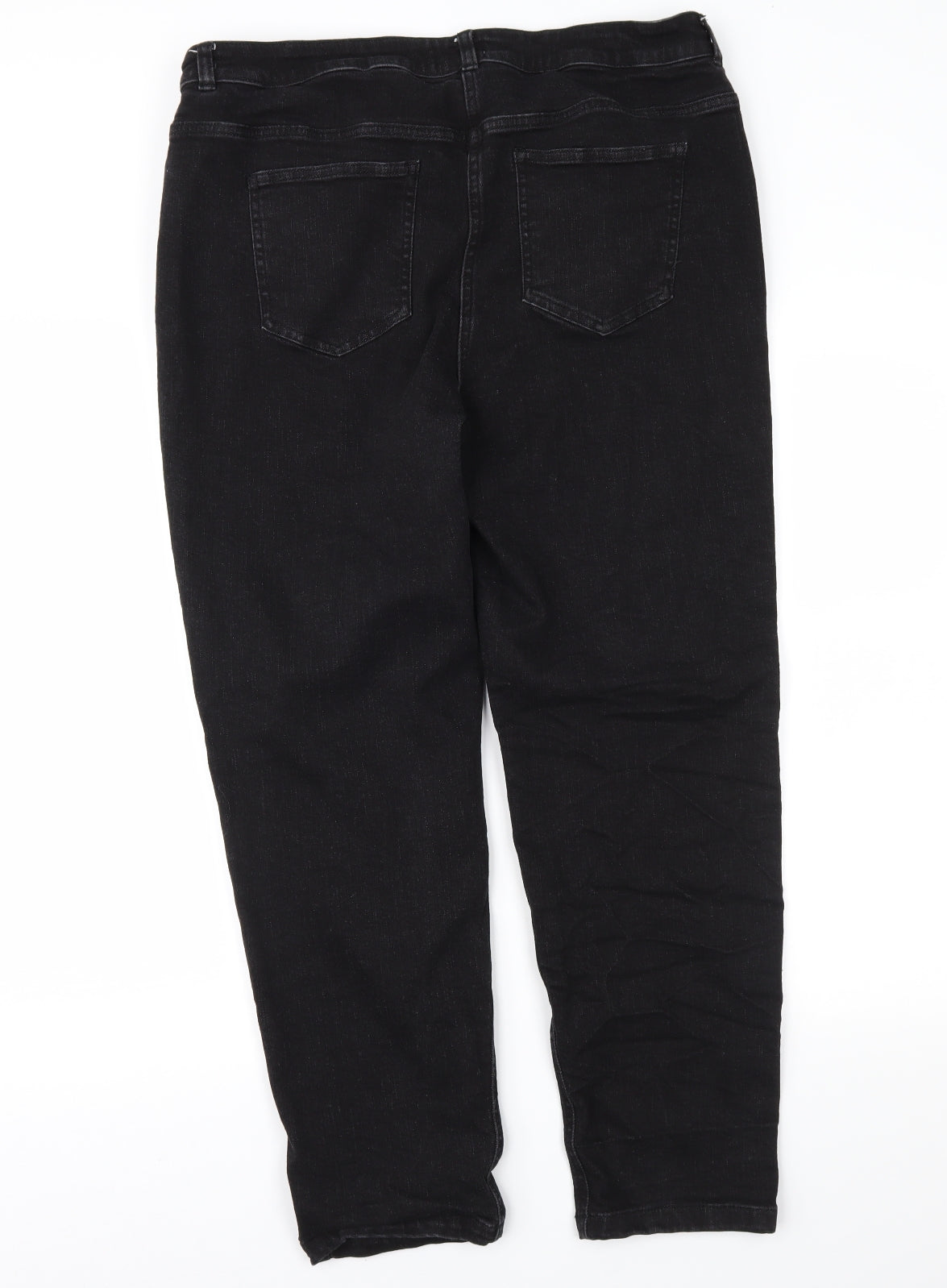 Papaya Womens Black  Denim Straight Jeans Size 16 L28 in