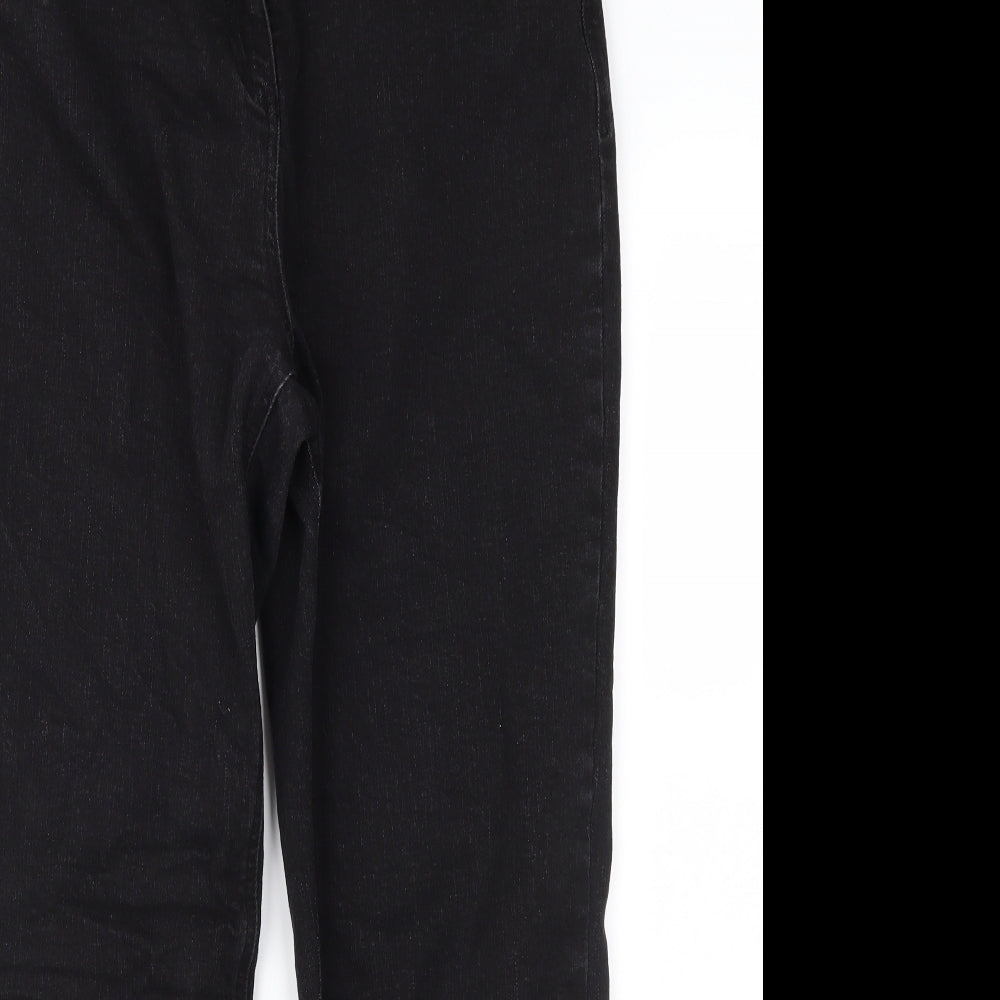 Papaya Womens Black  Denim Straight Jeans Size 16 L28 in