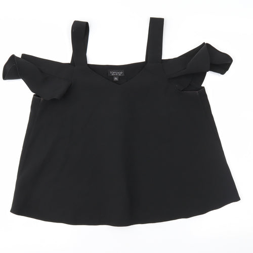 Topshop Womens Black   Basic Blouse Size 8