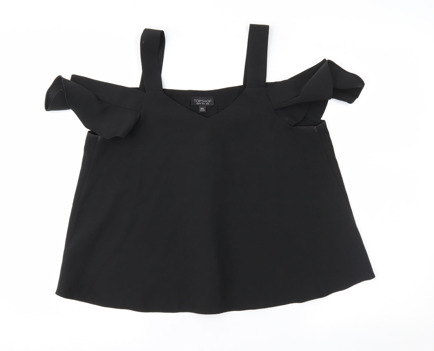 Topshop Womens Black   Basic Blouse Size 8