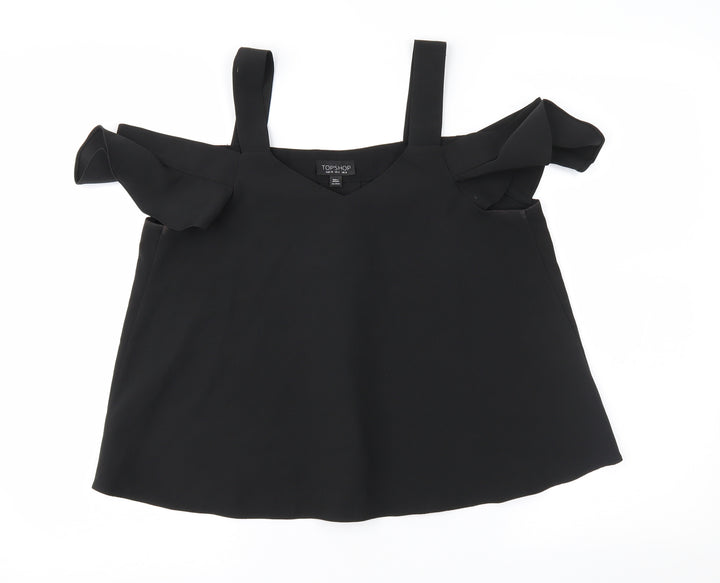 Topshop Womens Black   Basic Blouse Size 8