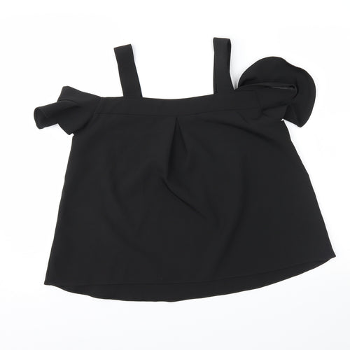 Topshop Womens Black   Basic Blouse Size 8