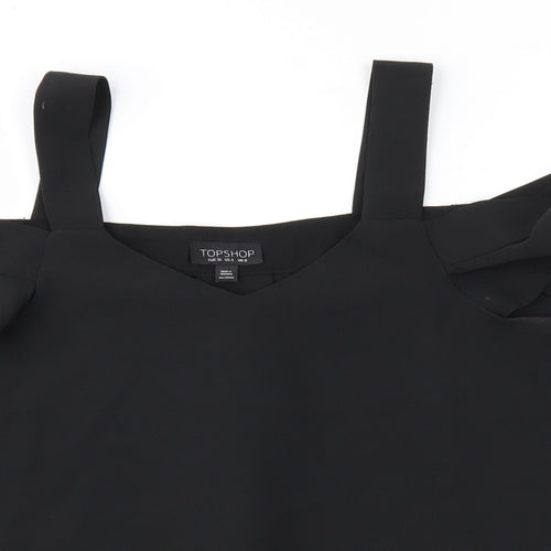 Topshop Womens Black   Basic Blouse Size 8