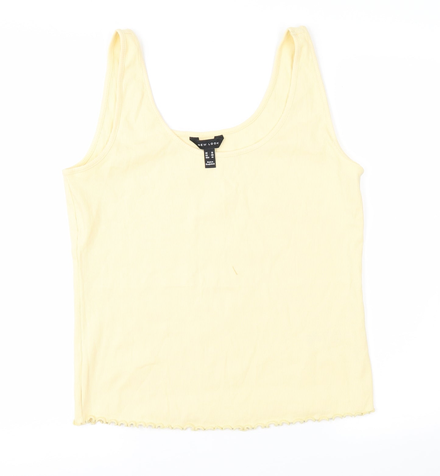 New Look Womens Yellow   Basic Tank Size 18