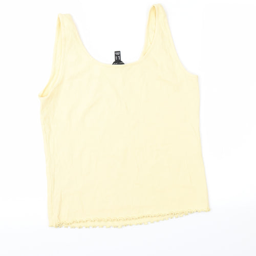 New Look Womens Yellow   Basic Tank Size 18
