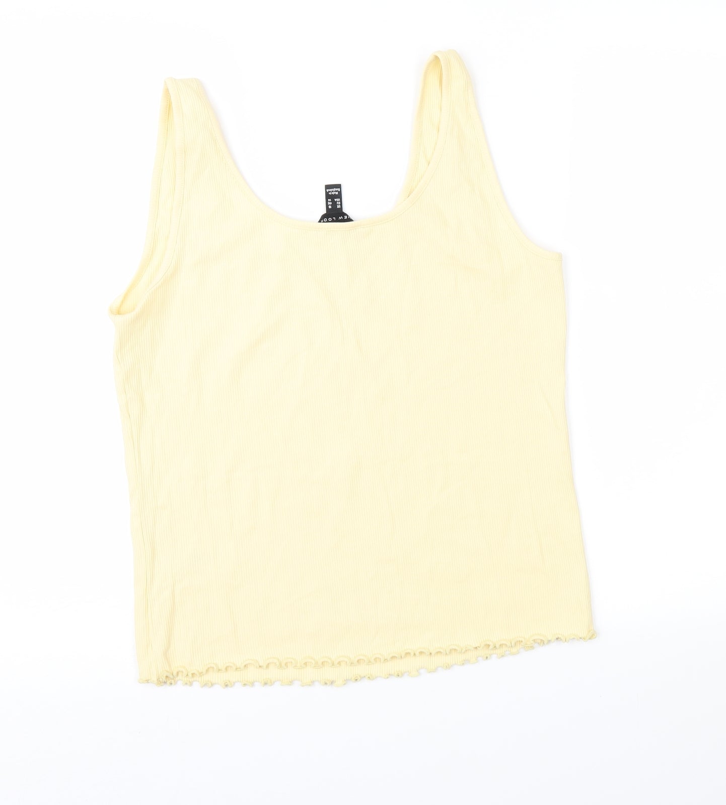 New Look Womens Yellow   Basic Tank Size 18