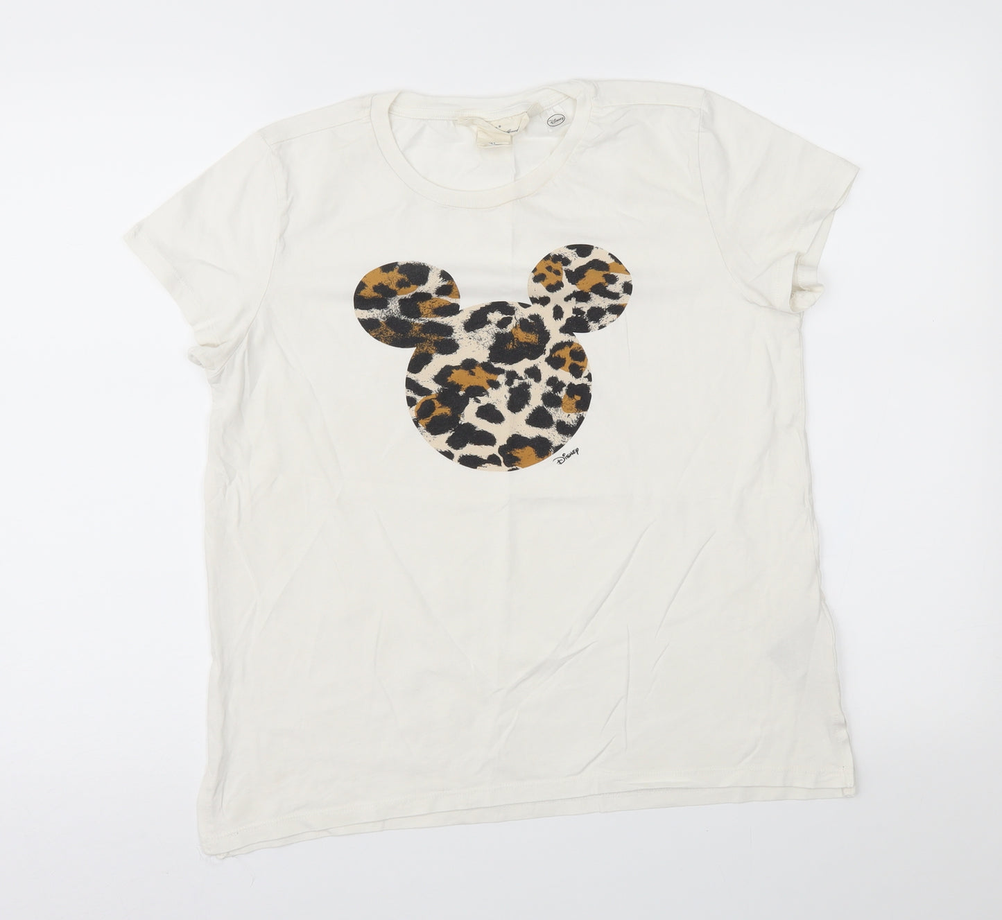 H&M Womens Ivory   Basic T-Shirt Size S