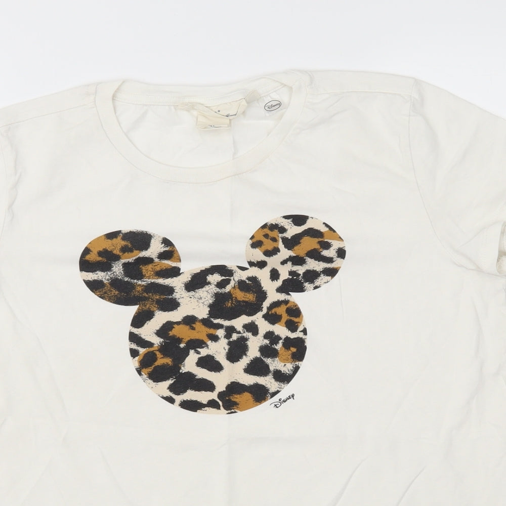 H&M Womens Ivory   Basic T-Shirt Size S
