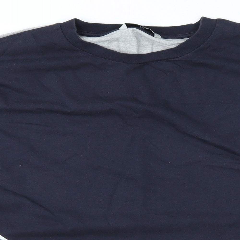 TU Womens Grey Geometric  Pullover Sweatshirt Size 12