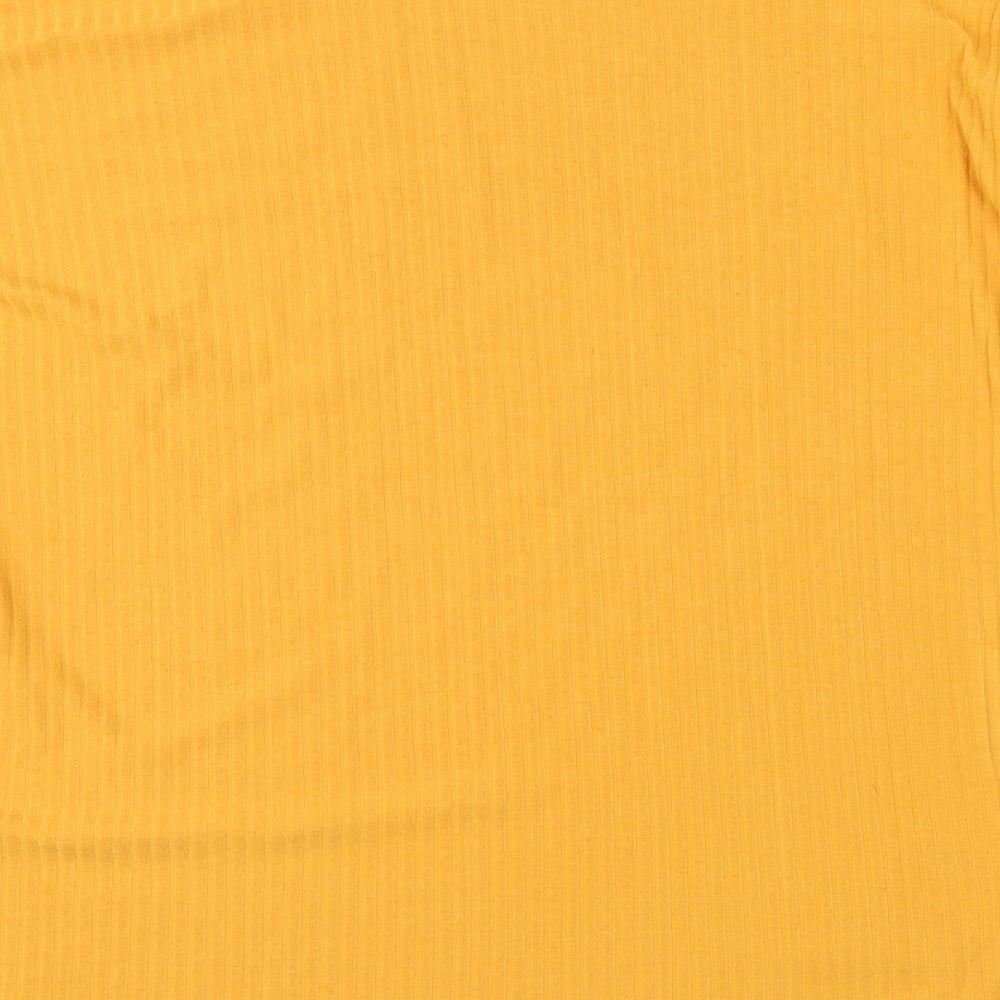 Boohoo Womens Yellow   Basic T-Shirt Size 14