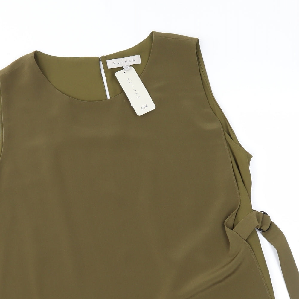 Nutmeg Womens Green   Basic Blouse Size 16