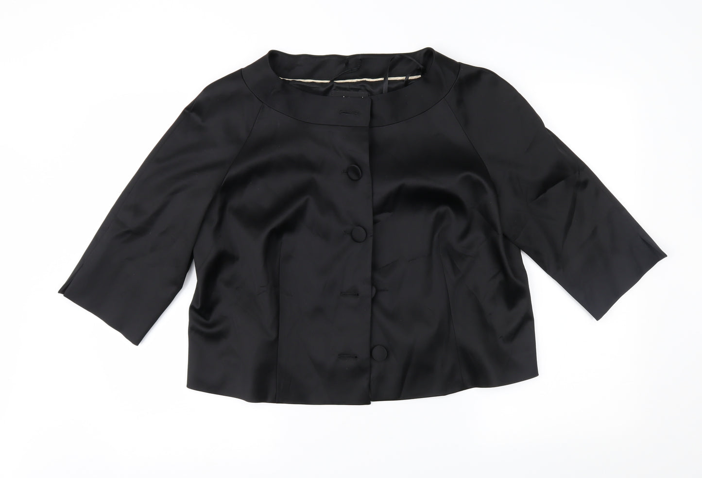 Autograph Womens Black  Satin Jacket  Size 20