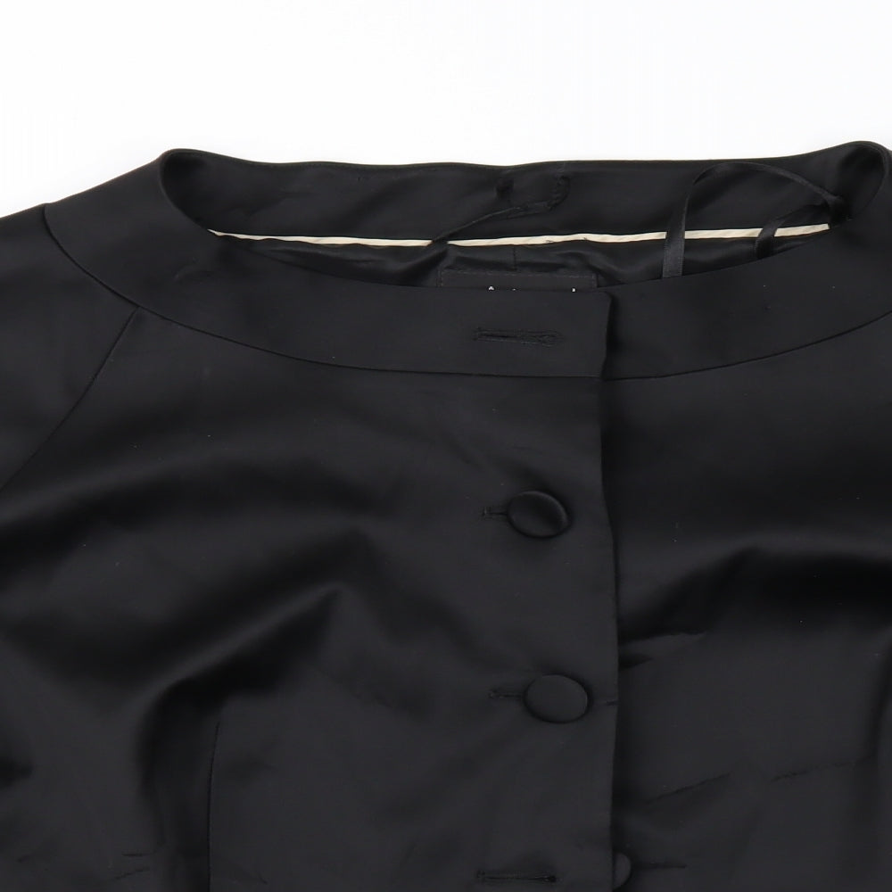 Autograph Womens Black  Satin Jacket  Size 20