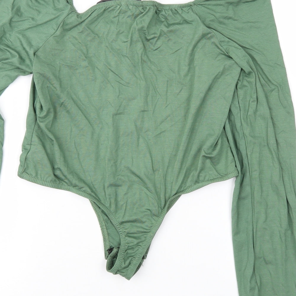 PRETTYLITTLETHING Womens Green   Basic T-Shirt Size 16