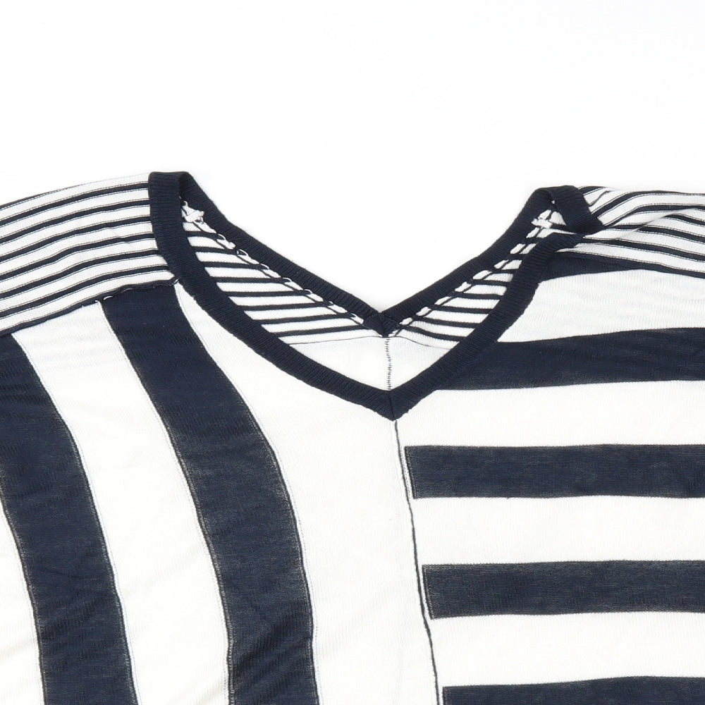 NEXT Womens Blue Striped  Pullover Jumper Size M