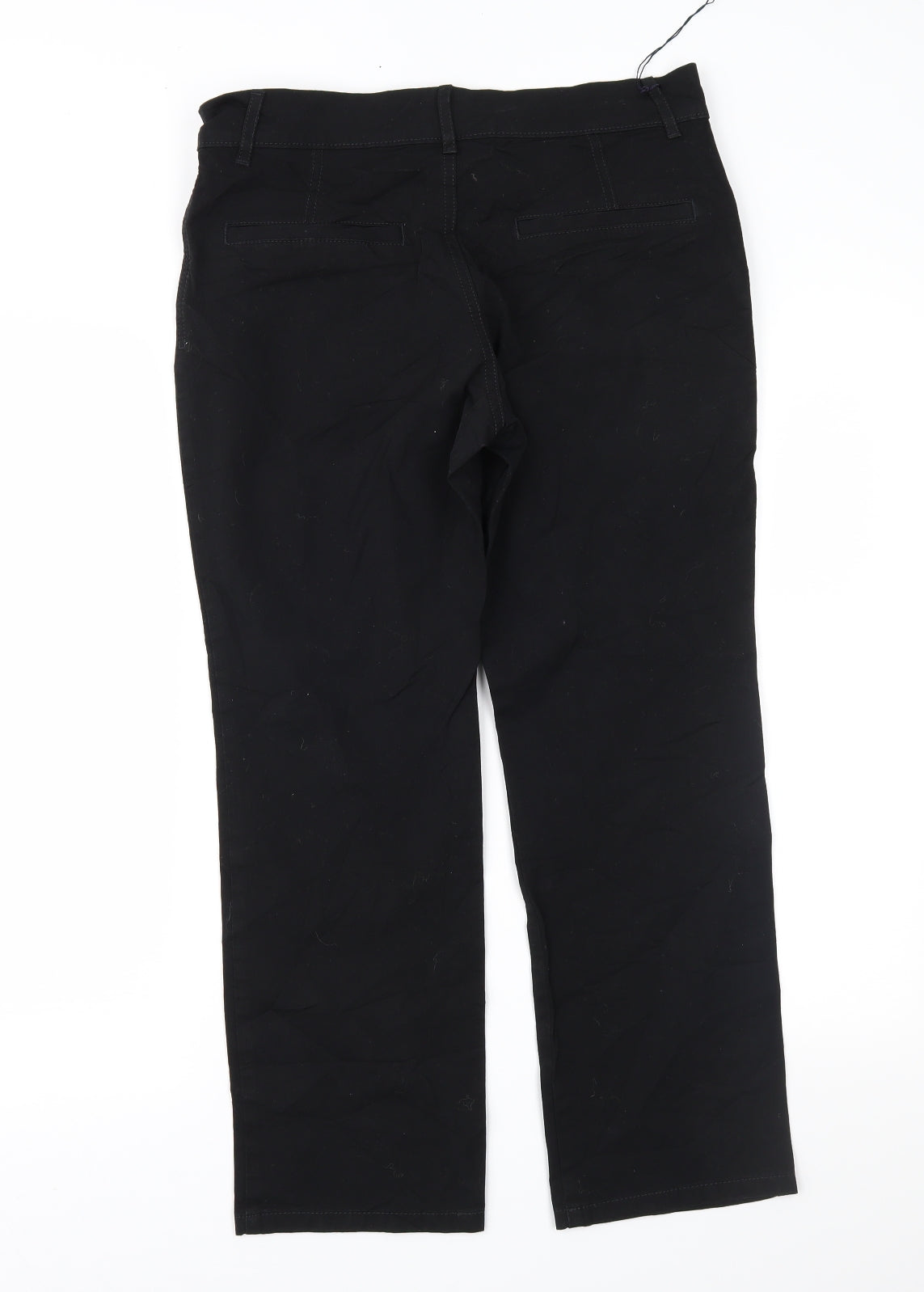 Marks and Spencer Womens Black   Chino Trousers Size 12 L25 in