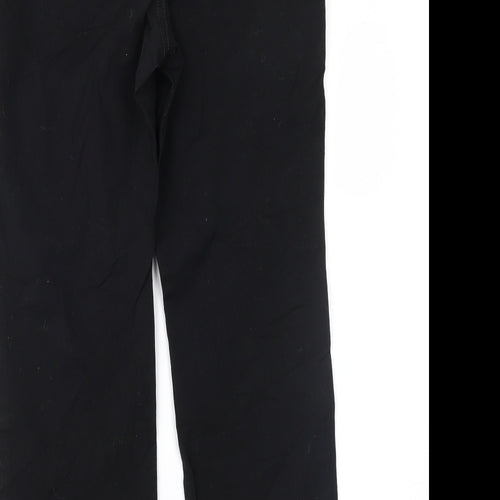 Marks and Spencer Womens Black   Chino Trousers Size 12 L25 in