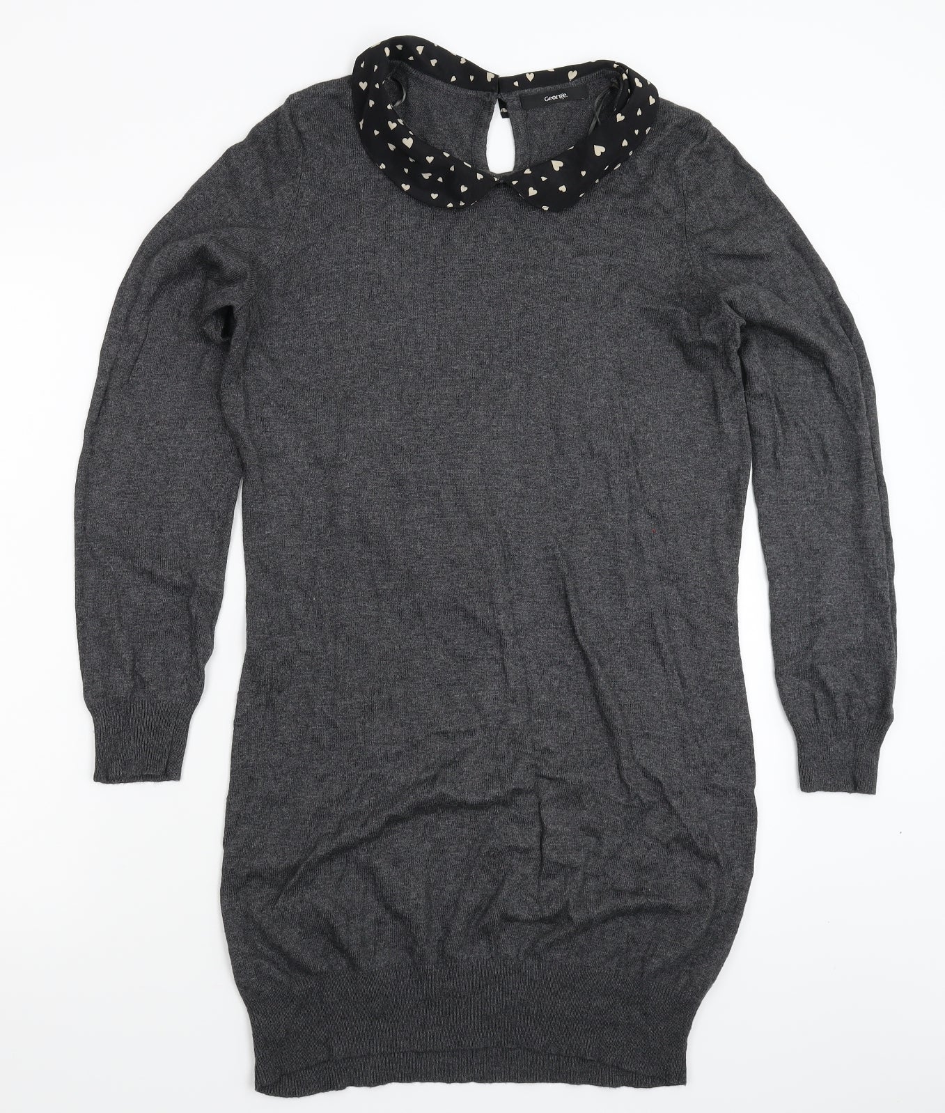 George Womens Grey  Knit Jumper Dress  Size 14