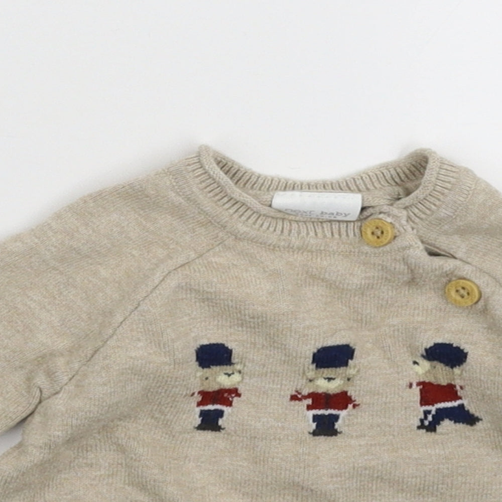 NEXT Boys Grey  Knit Pullover Jumper Size 3-6 Months