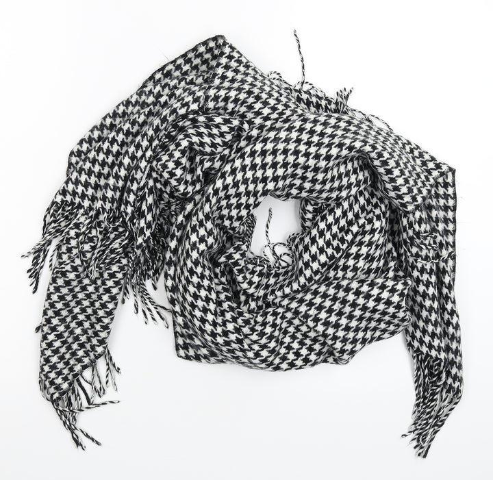 Preworn Womens Multicoloured Houndstooth Knit  Shawl/Wrap