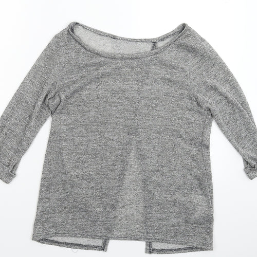 Preworn Womens Silver  Knit Pullover Jumper Size 12