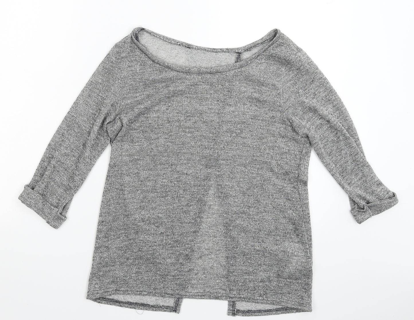 Preworn Womens Silver  Knit Pullover Jumper Size 12