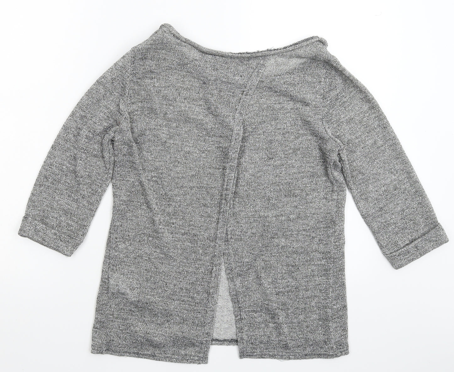 Preworn Womens Silver  Knit Pullover Jumper Size 12