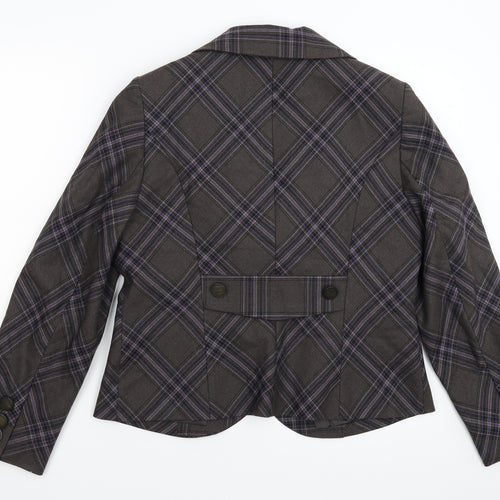 Minuet Womens Grey Check  Jacket Suit Jacket Size 14