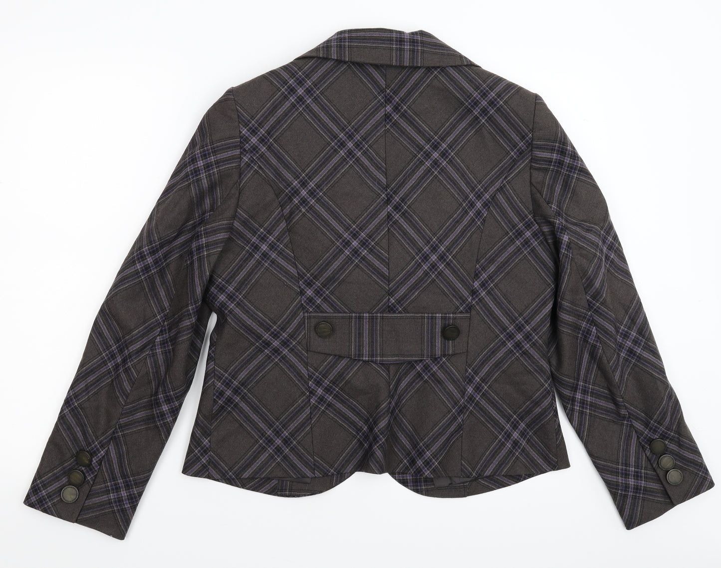 Minuet Womens Grey Check  Jacket Suit Jacket Size 14