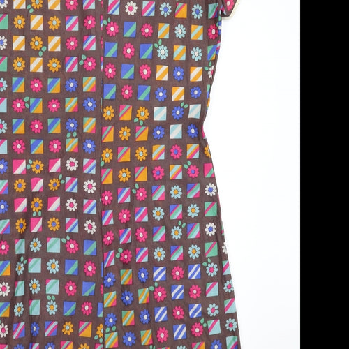 Devonshire Lady Womens Multicoloured Geometric  Shirt Dress  Size 18