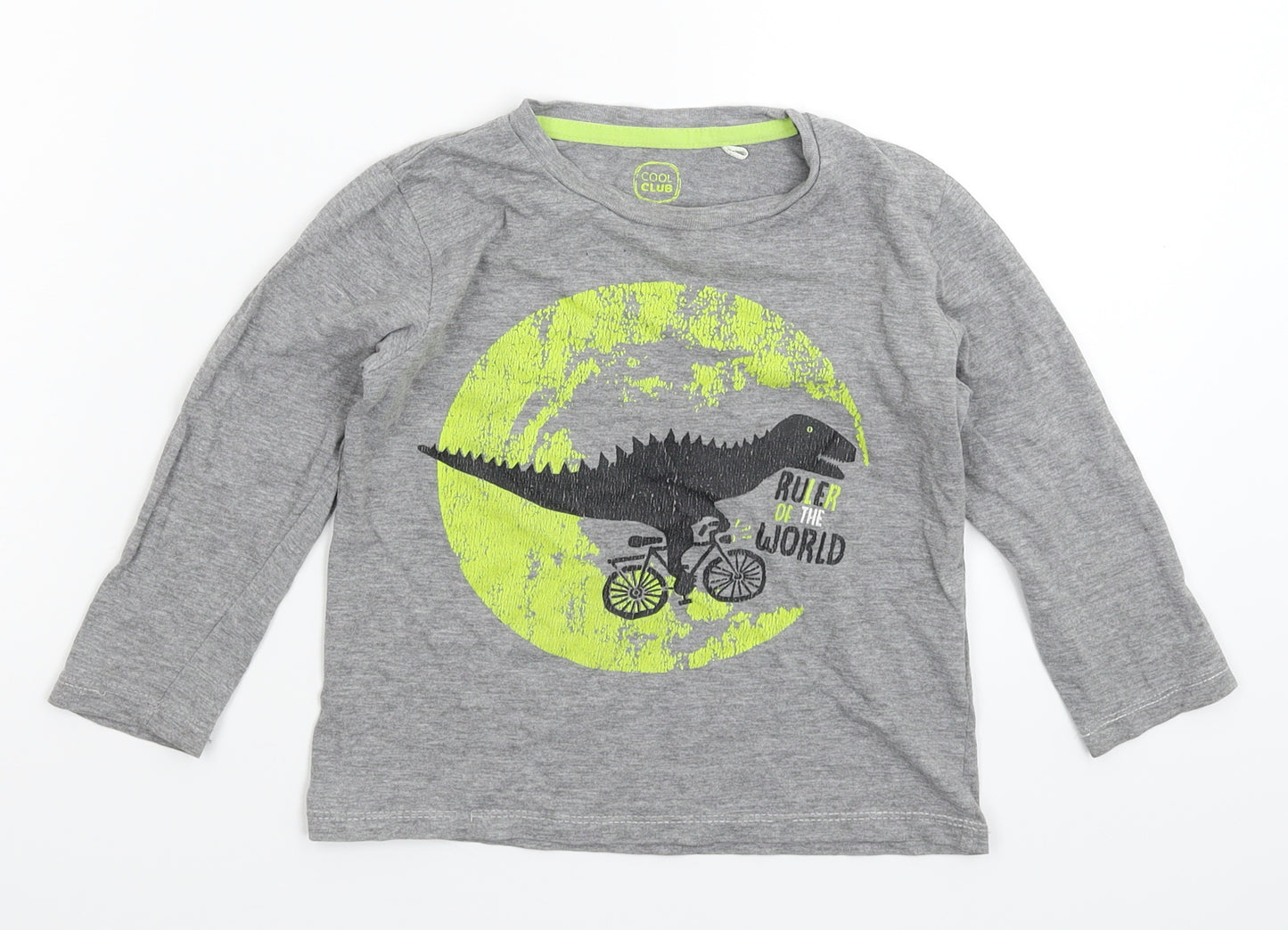 Cool Club Boys Grey   Basic T-Shirt Size 9 Years