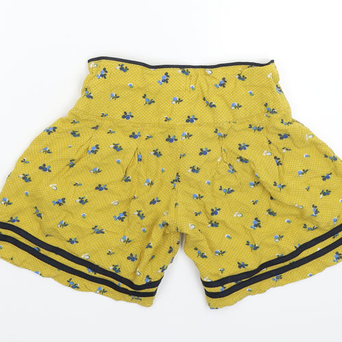 NEXT Girls Yellow Floral  Bermuda Shorts Size 7 Years