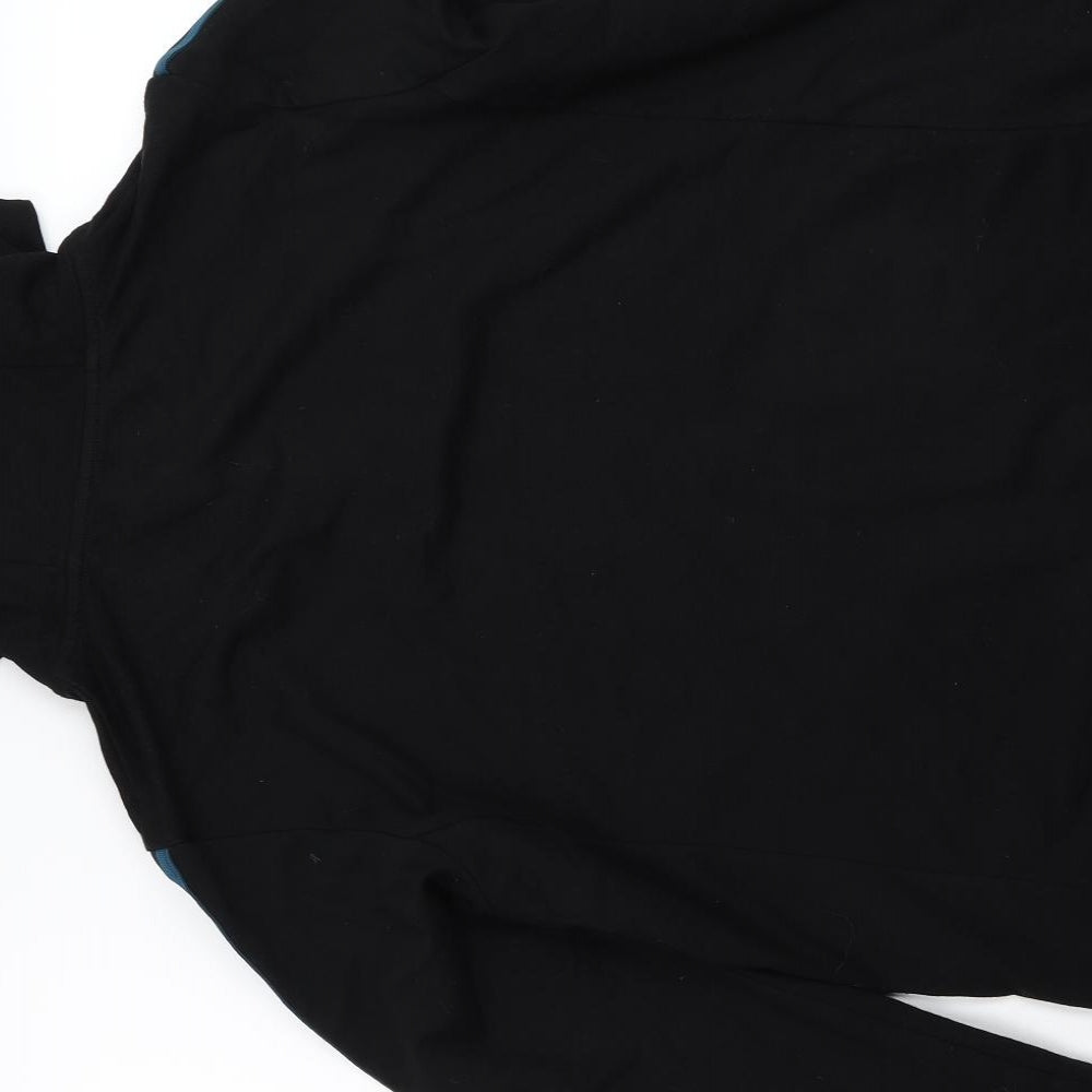 Matalan Womens Black Striped  Full Zip Hoodie Size L