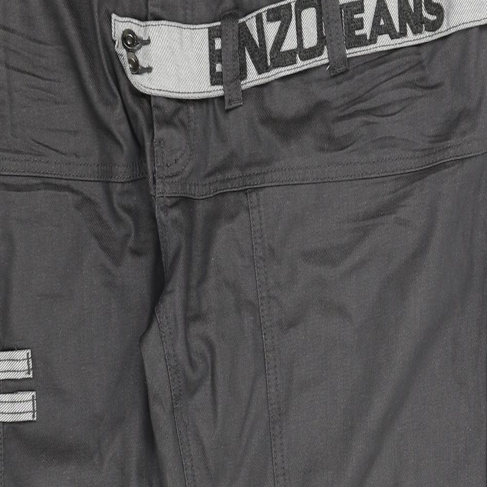 ZE ENZO Mens Grey  Denim Tapered Jeans Size 46 L31 in