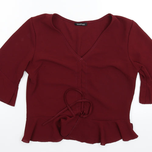 Boohoo Womens Brown   Basic Blouse Size 10