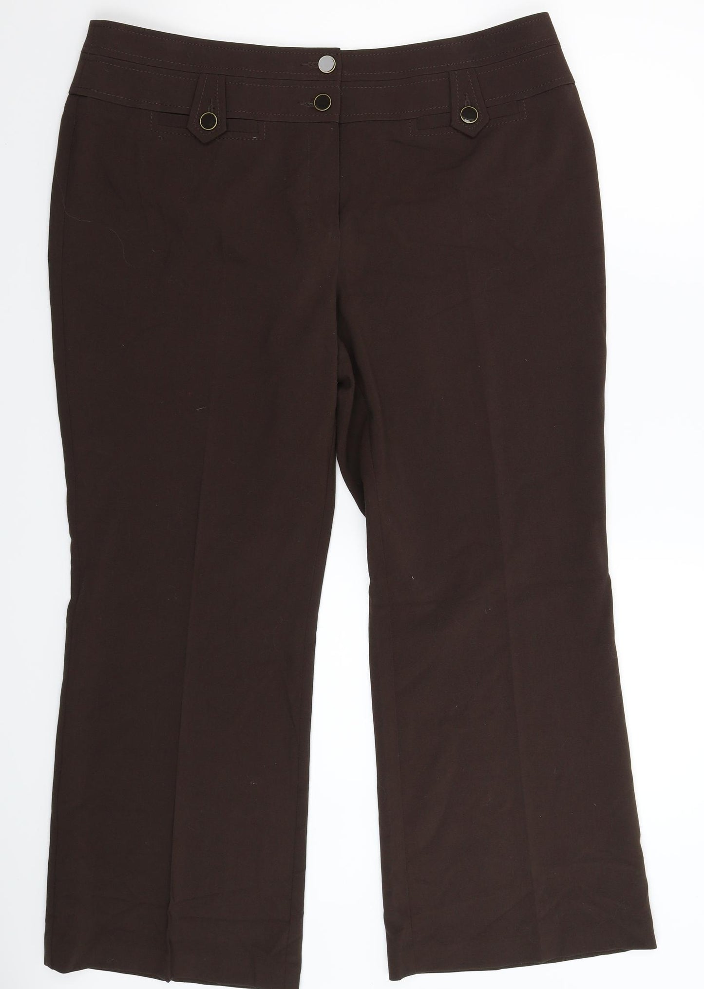 Marks and Spencer Womens Grey   Dress Pants Trousers Size 16 L29 in
