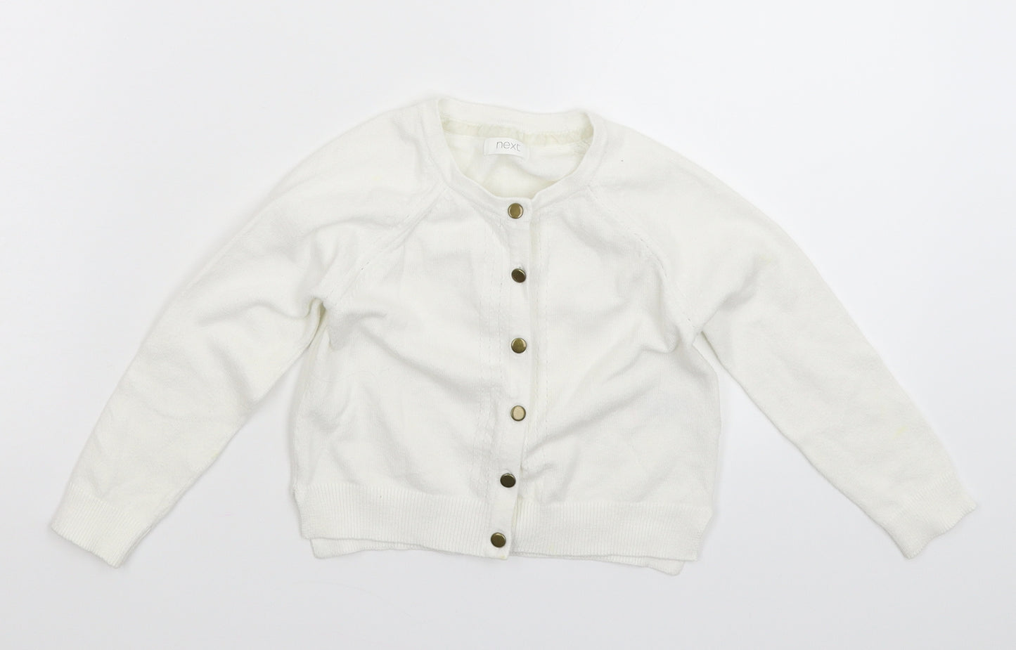 NEXT Girls White  Knit Cardigan Jumper Size 3 Years