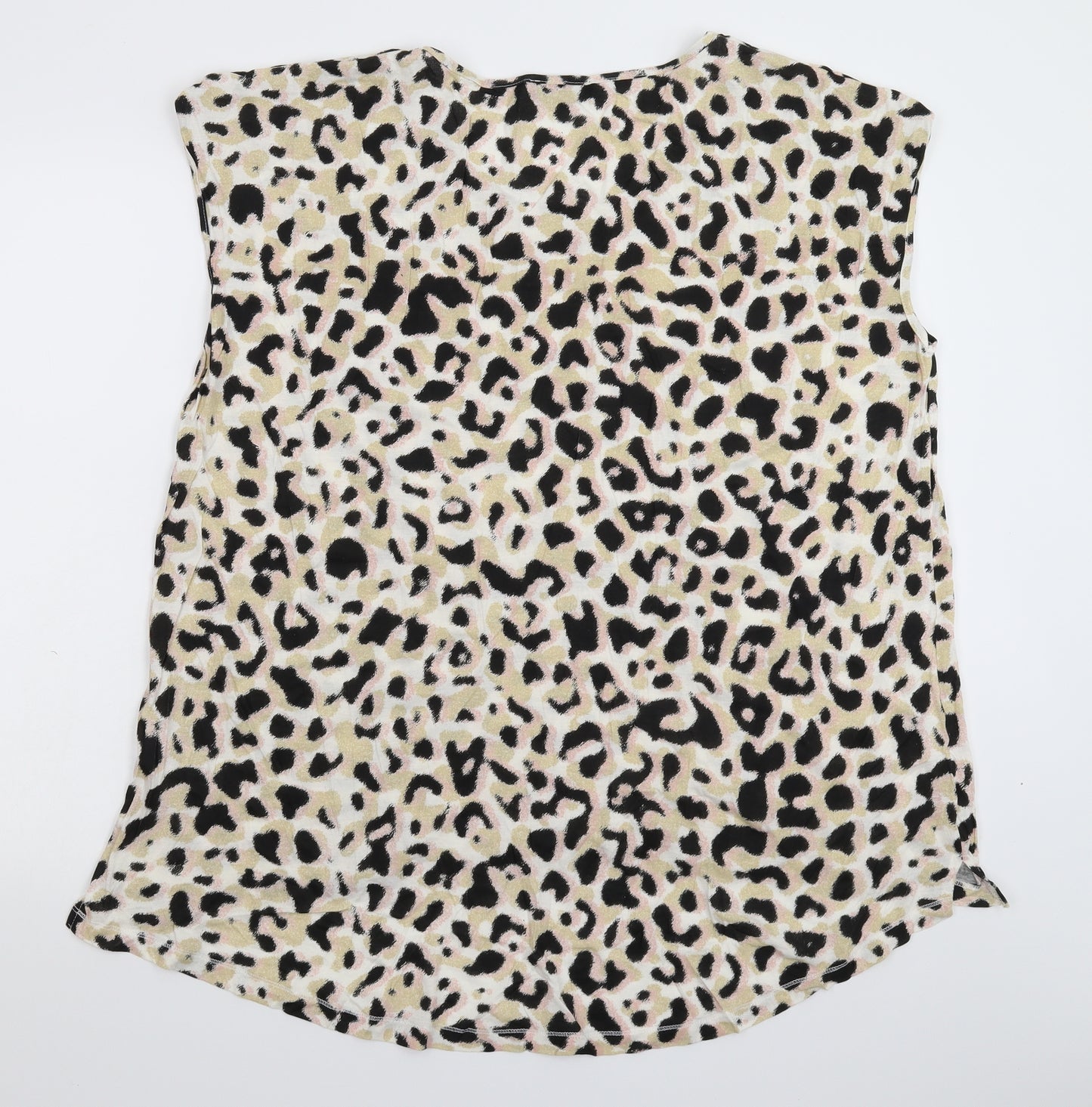 New Look Womens Multicoloured Animal Print  Basic T-Shirt Size 24