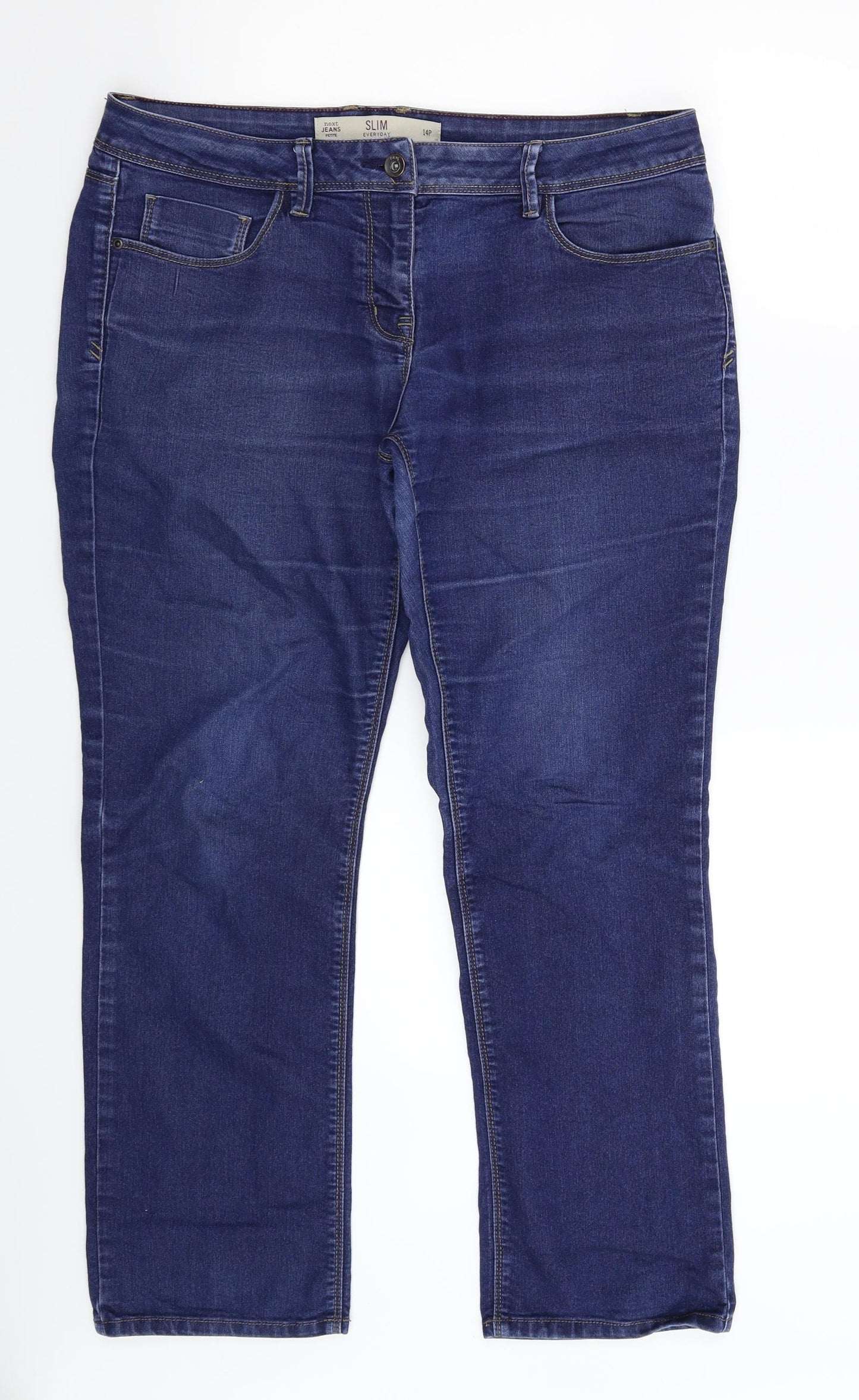 NEXT Womens Blue  Denim Straight Jeans Size 14 L27 in