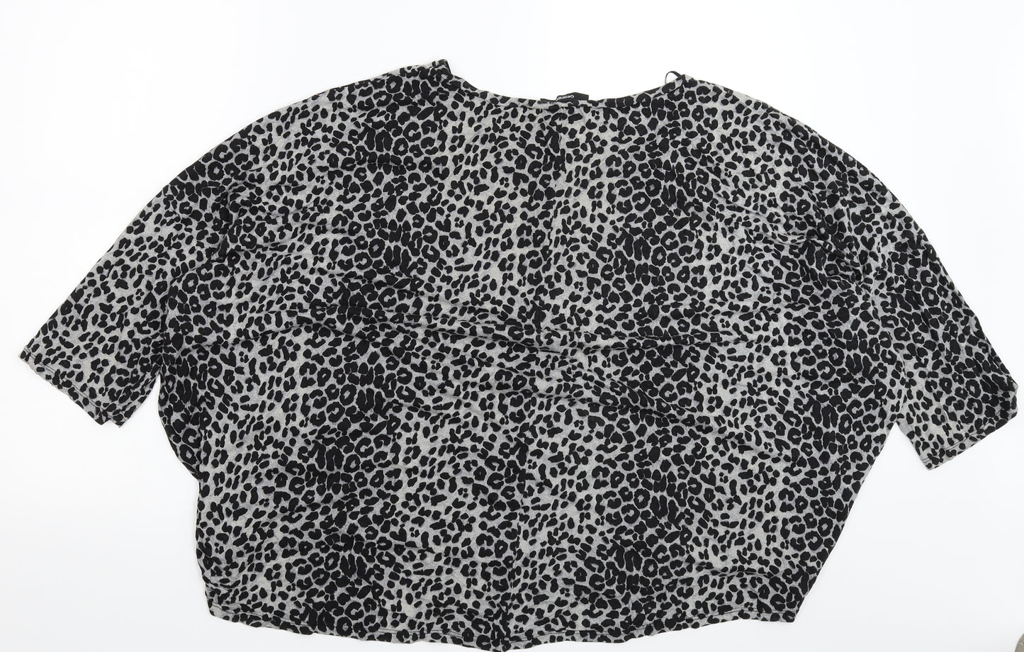George Womens Grey Animal Print  Basic T-Shirt Size 22  - Oversized