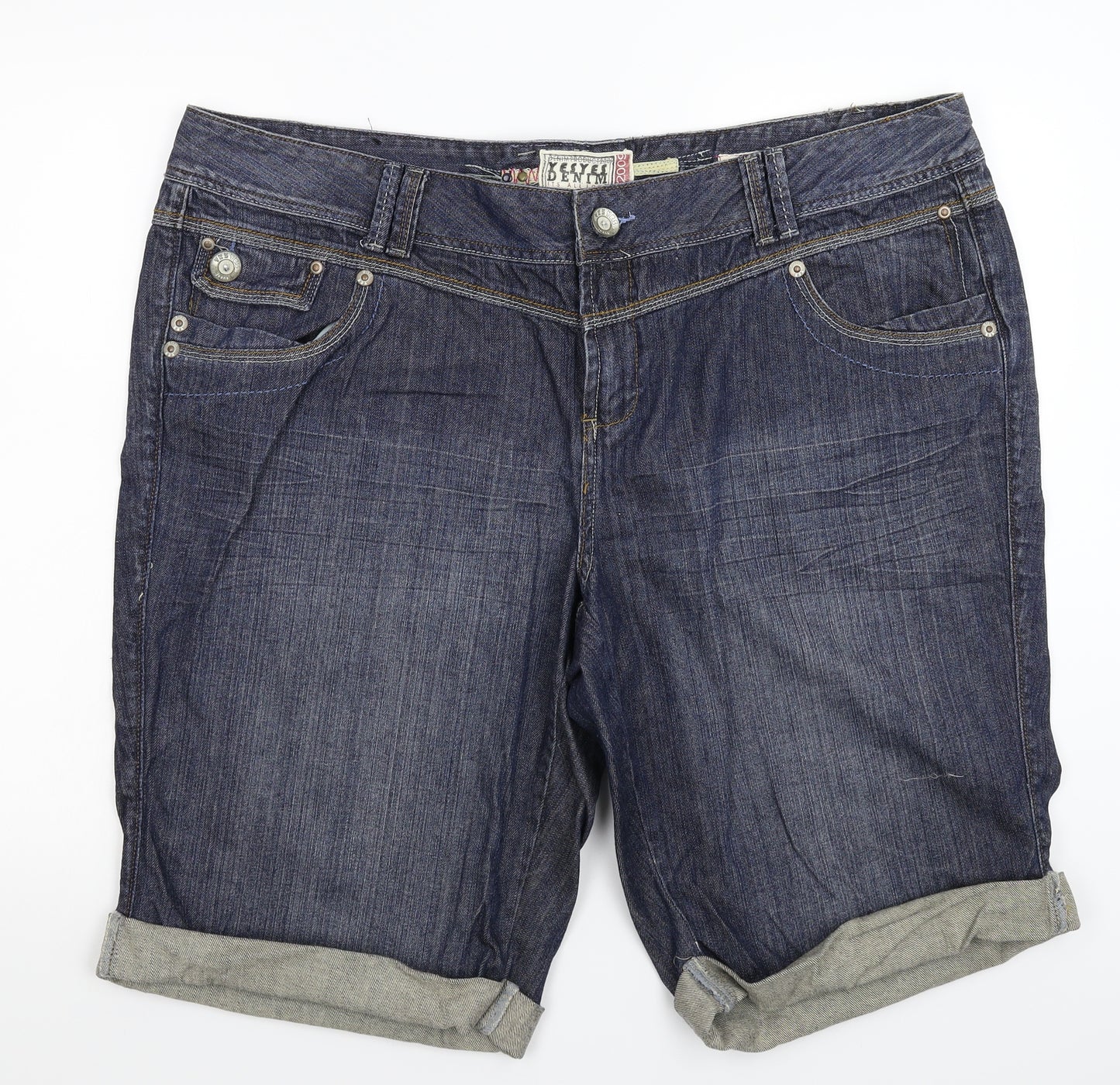 New Look Womens Blue  Denim Bermuda Shorts Size 22