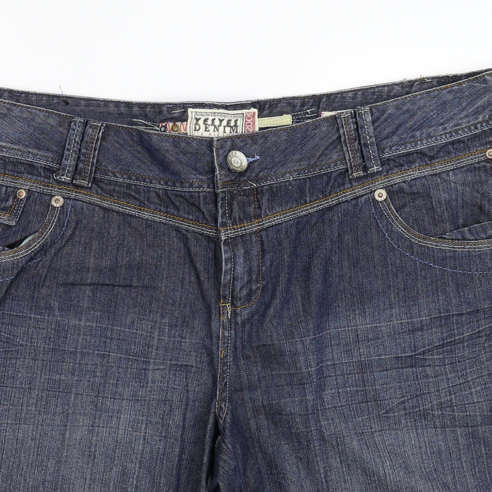 New Look Womens Blue  Denim Bermuda Shorts Size 22