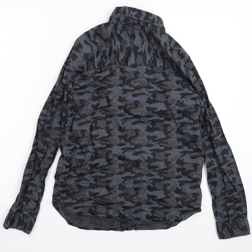 Primark Boys Grey Camouflage  Basic Button-Up Size 12-13 Years
